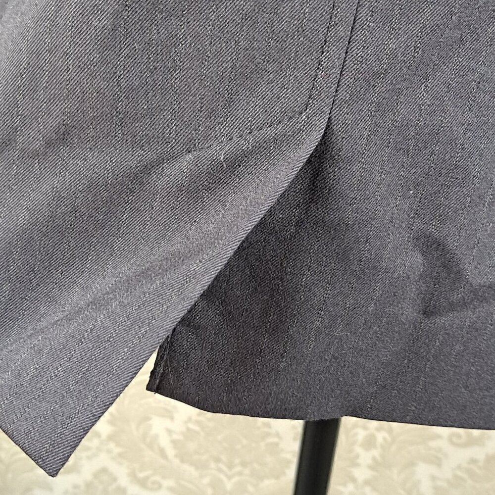 QMack Size 10 Charcoal Pinstripe 2 Button Blazer Long Sleeve Notched Lapels NWT - Picture 6 of 16